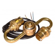 2 Bulb Fitting - Polished Brass